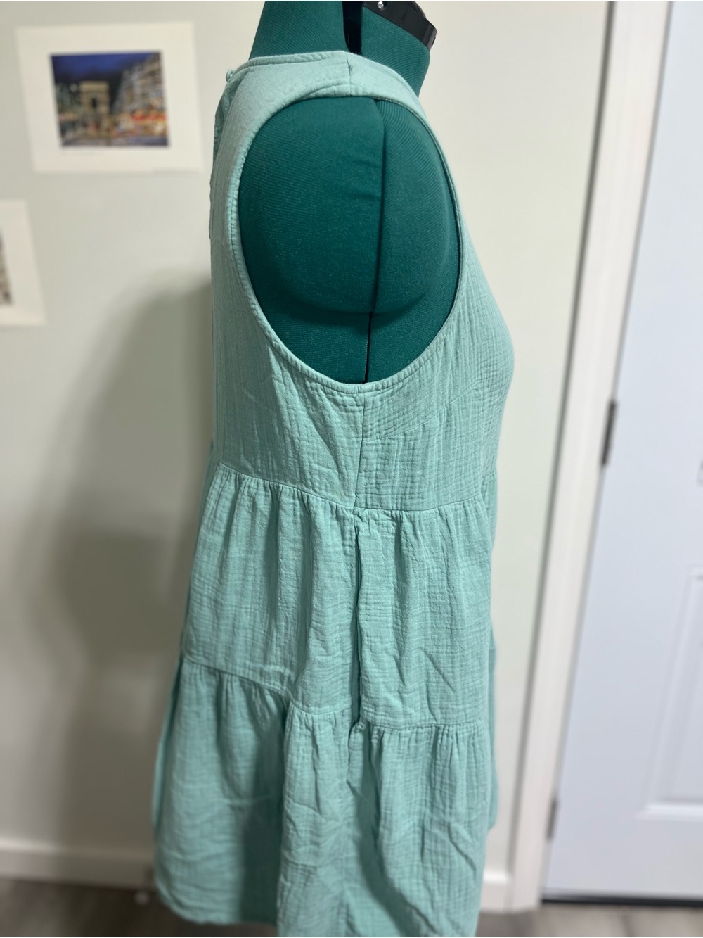 Universal Thread Mint-Green Sleeveless Crinkle Tank Dress - Picture 2 of 5